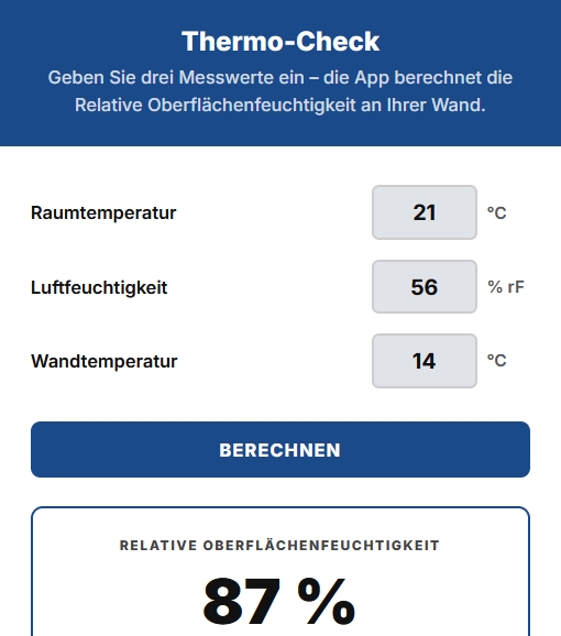 Thermo-Check Schimmeltest Resultat